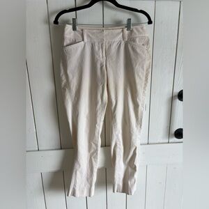 White House Black Market Cream Ankle Pants